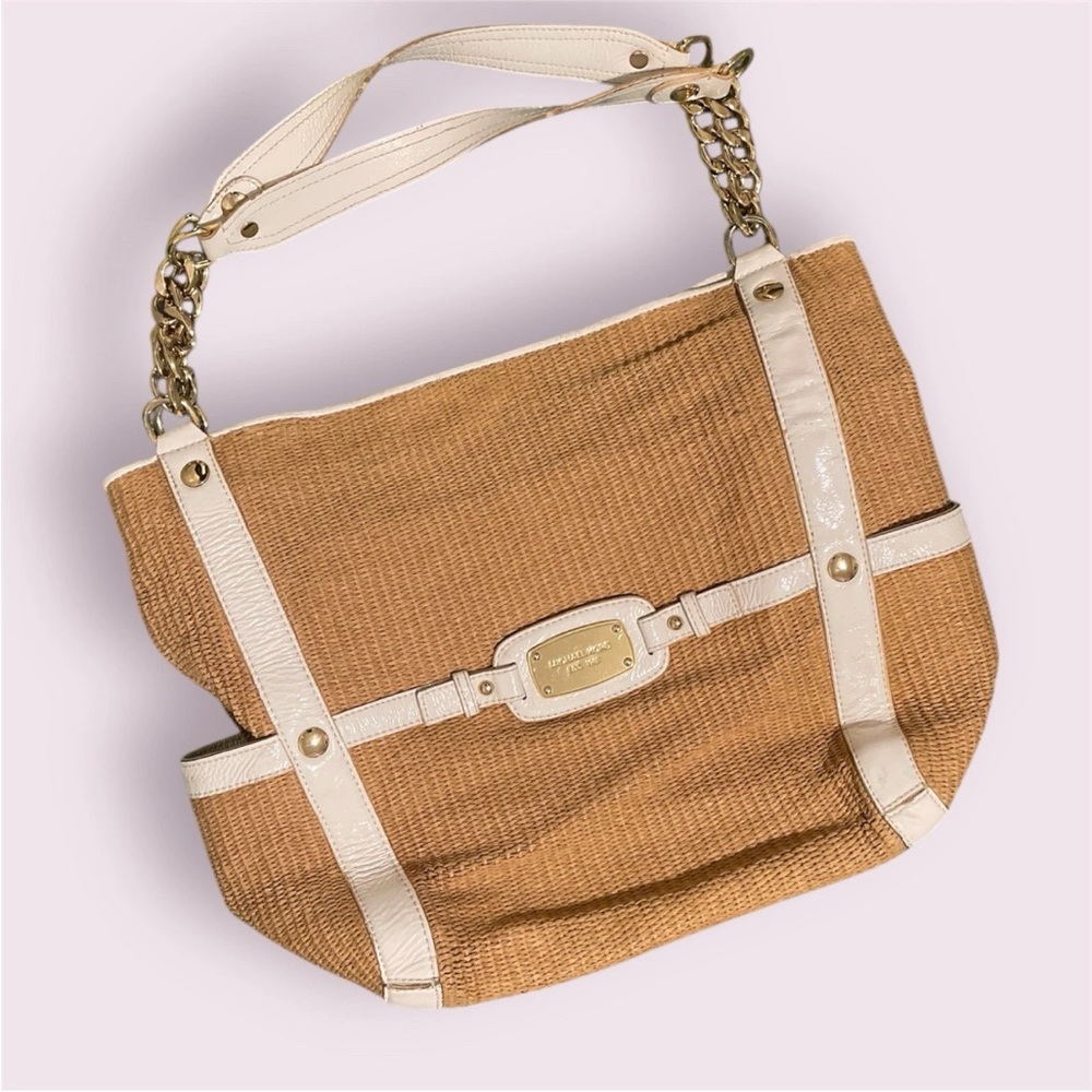 Michael Kors Tan and Cream Shoulder Bag